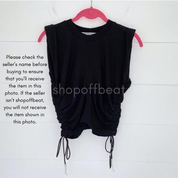 NEW Alexander Wang Wash and Go Twist Crop Top with Side Ties Black XS - Picture 12 of 17